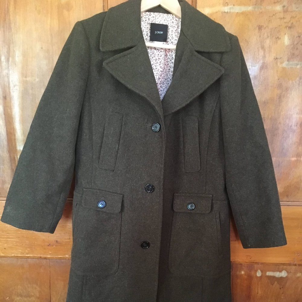 J Crew Heavy Wool Trench/Pea Coat